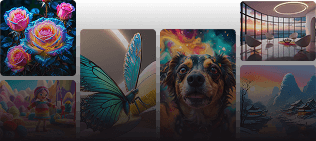 mobile-Collage de obras de arte generadas con IA